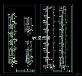 丙类8层高层电子类生产厂房建筑结构水暖电全专业设计施工图